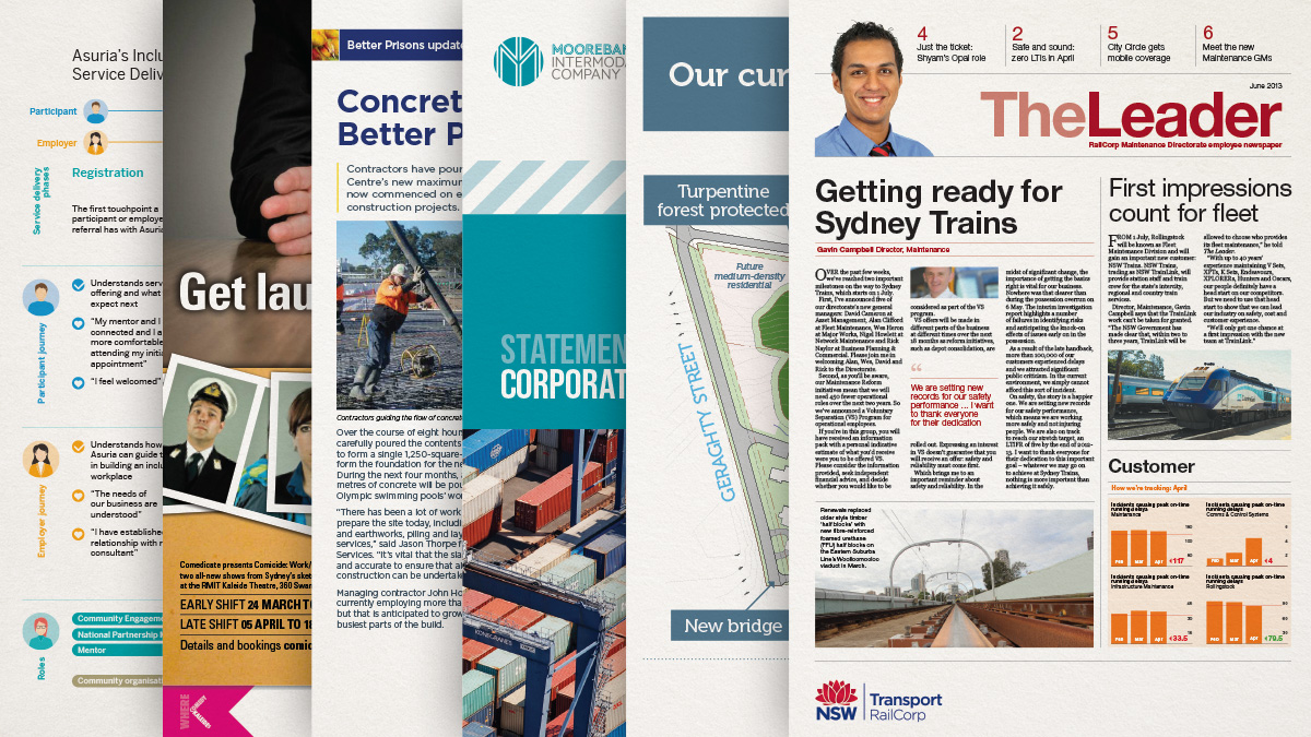 A selection of printed materials.